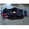 Image 1 : CURLING GEAR; PANTS XL & L, VEST & HOODY L, 3 BROOMS, GRIPPER, BAG & SIZE 12 CURLING SHOES, ZIPPER O
