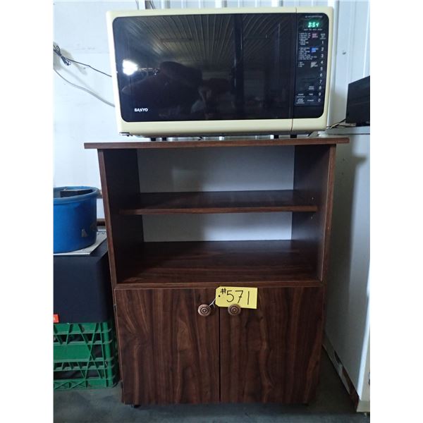 SANYO MICROWAVE & CABINET