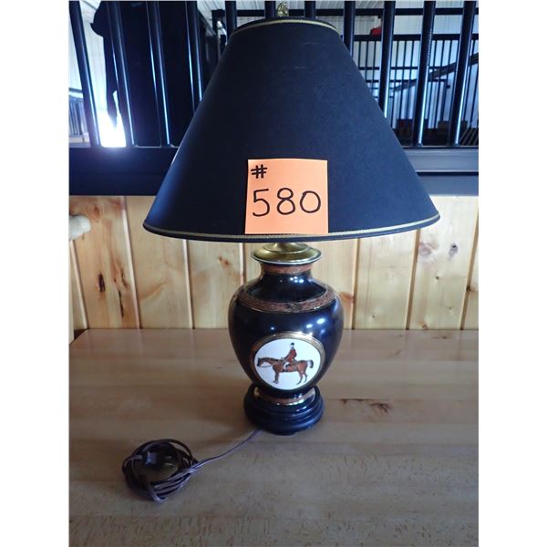 TABLE LAMP (APPROX 22” HIGH, 15” SHADE DIAMETER)