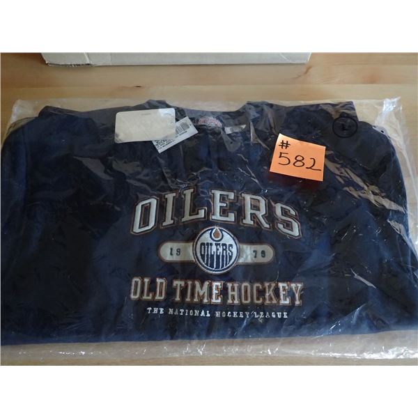 EDMONTON OILERS 1979 OLD TIME HOCKEY SWEATSHIRT CREW FLEECE (SIZE LARGE, NEW)