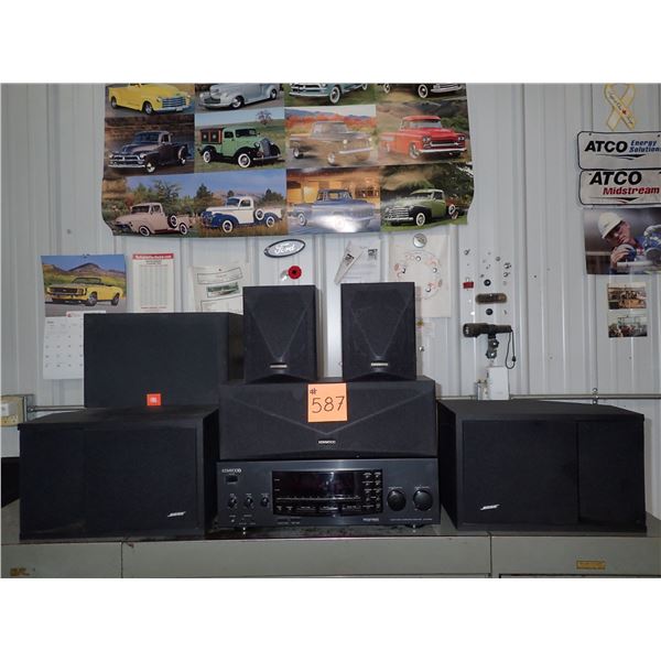 KENWOOD KR-V5580 AUDIO-VIDEO SURROUND RECEIVER (REMOTE NOT WORKING),