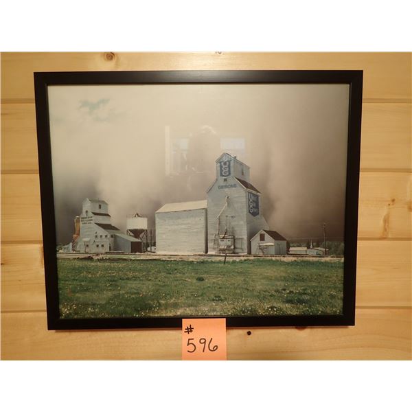 GIBBONS GRAIN ELEVATORS-DUST STORM PHOTOGRAPH