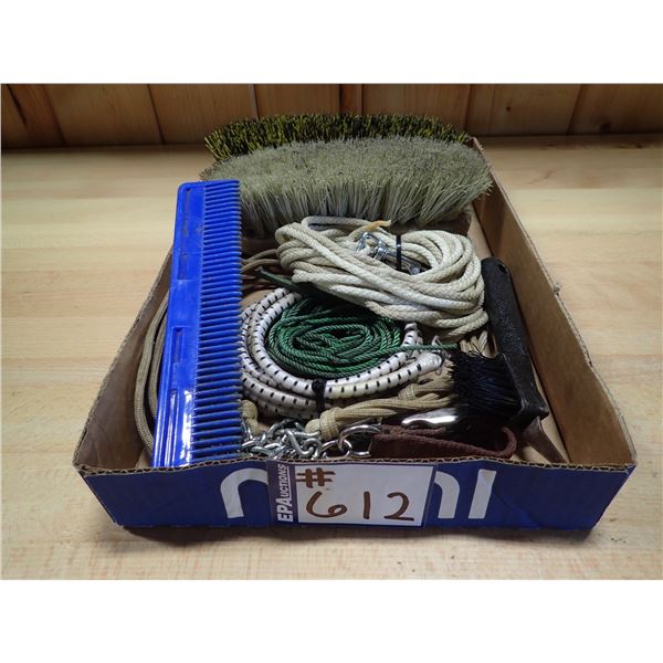 BRUSHES, COMB, HOOF PICK & CHIN STRAPS