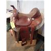 Image 1 : 14 1/2" TALL HORSE SADDLERY BARREL RACING SADDLE, 7” GULLET, C/W 30" WOOL FRONT CINCH
