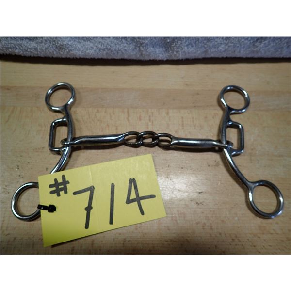 BARREL RACING BIT, SLIDING GAG, SHORT SHANK, 5" MOUTH PIECE