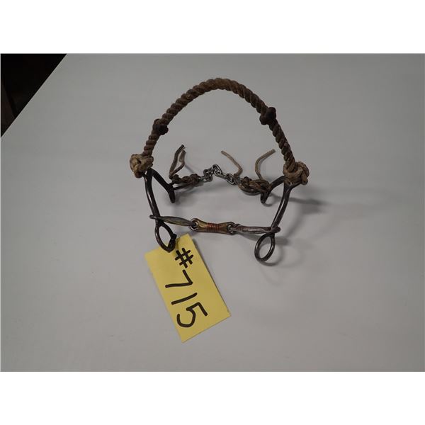 BARREL RACING BIT, ROPE NOSE, SLIDING GAG, SHORT SHANK, 5" MOUTH PIECE