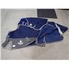 Image 1 : WEATHERBEETA WINTER HORSE BLANKET (MISSING STRAPS) & NEW/UNUSED NECK PIECE, SIZE 75 (WASHED)