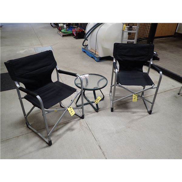FOLDING CHAIRS & TABLE