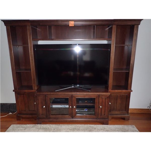 ENTERTAINMENT UNIT, 91" LONG X 76" TALL X 12' & 16 1/2" DEEP
