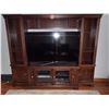 Image 1 : ENTERTAINMENT UNIT, 91" LONG X 76" TALL X 12' & 16 1/2" DEEP
