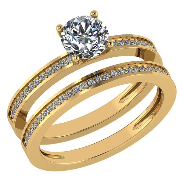 Certified 0.73 Ctw Diamond 14k Yellow Gold Ring (VS/SI1
