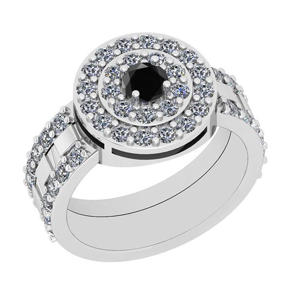 Certified 1.47 Ctw I2/I3 Treated Fancy Black And White