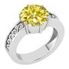 Image 1 : Certified 1.25 Ctw Treated Fancy Yellow Diamond I1/I2
