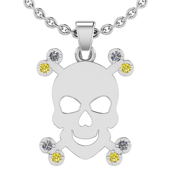 Certified 0.20 Ctw SI2/I1 Treated Fancy Yellow & White