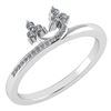 Image 1 : Certified 0.16 Ctw Diamond 14k White Gold Ring