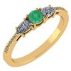 Image 1 : Certified 0.77 Ctw Emerald And Diamond 14k Yellow Gold