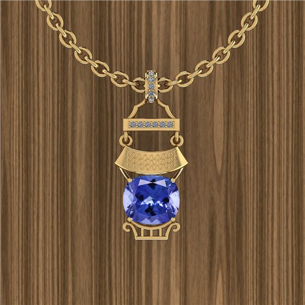 Certified 3.69 Ctw Tanzanite And Diamond VS/SI1 14K Yel