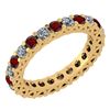 Image 1 : Certified 1.61 Ctw Garnet And Diamond 18K Yellow Gold H