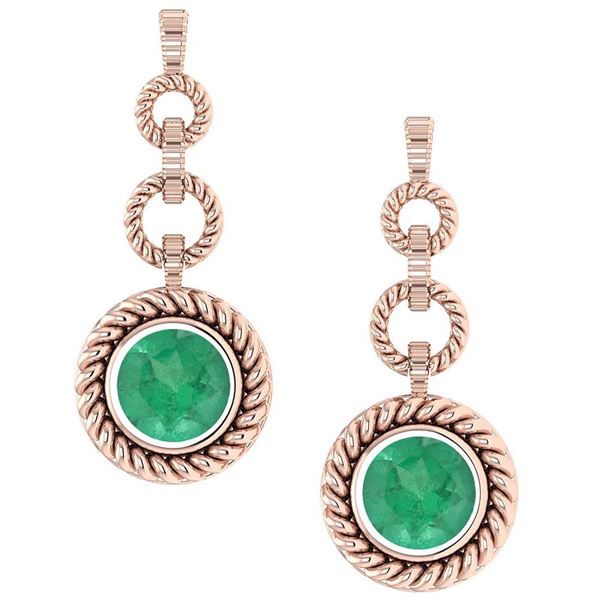 Certified 5.00 Ctw Emerlad Wedding/Engagement Style 14k