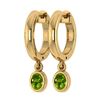 Image 1 : Certified 1.00 Ctw Peridot Hoop Earring 18K Yellow Gold