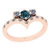 Image 1 : Certified 0.76 Ctw I2/I3 Treated Fancy Blue And Diamond