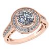 Image 1 : Certified 1.74 Ctw Diamond Engagement /Wedding 14K Rose