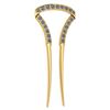 Image 1 : Certified 0.10 Ctw Diamond Ladies HairPin 18K Yellow Go