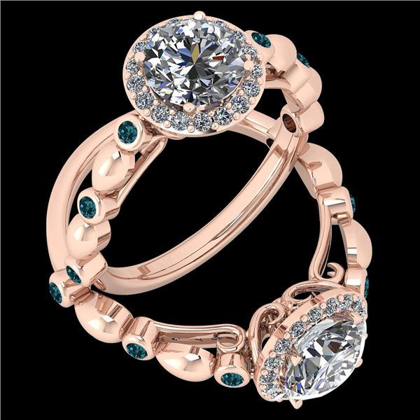 Certified 1.50 Ctw I2/I3 Treated Fancy Blue And White D