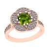 Image 1 : Certified 1.75 Ctw i2/i3 Peridot And Diamond 10K Rose G