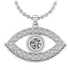 Image 1 : Certified 0.50 Ctw Diamond I1/I2 EYE StylePendant Neckl