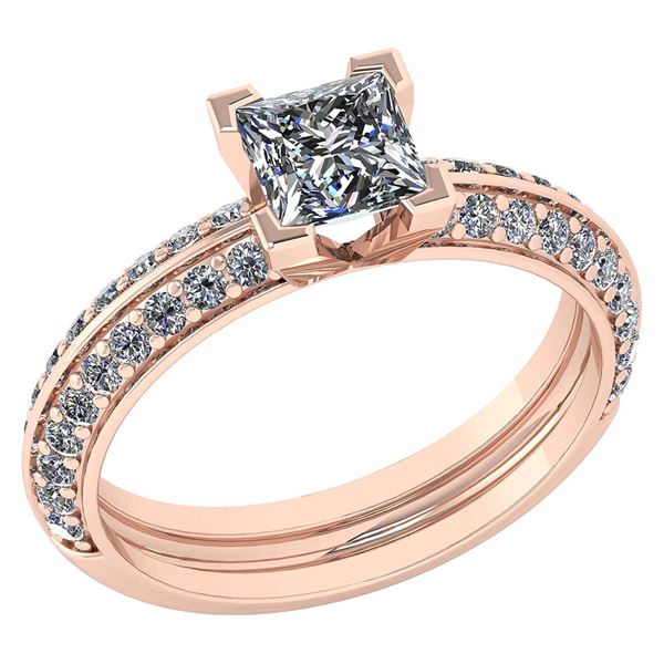 Certified 0.74 Ctw Diamond Wedding/Engagement Style 14k