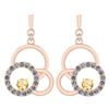 Image 1 : Certified 0.75 Ctw Citrine And Diamond VS/SI1 Earrings