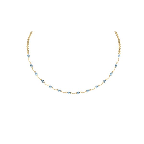 Certified 10.05 Ctw Aquamarine Necklace 14K Yellow Gold