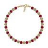 Image 1 : Certified 7.95 Ctw SI2/I1 Ruby And Diamond 14K Yellow G