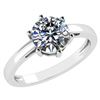 Image 1 : Certified 1.00Ctw Diamond 14k White Gold Halo Ring G-H/