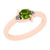 Image 1 : Certified 0.56 Ctw I2/I3 Peridot And Diamond 10K Rose G