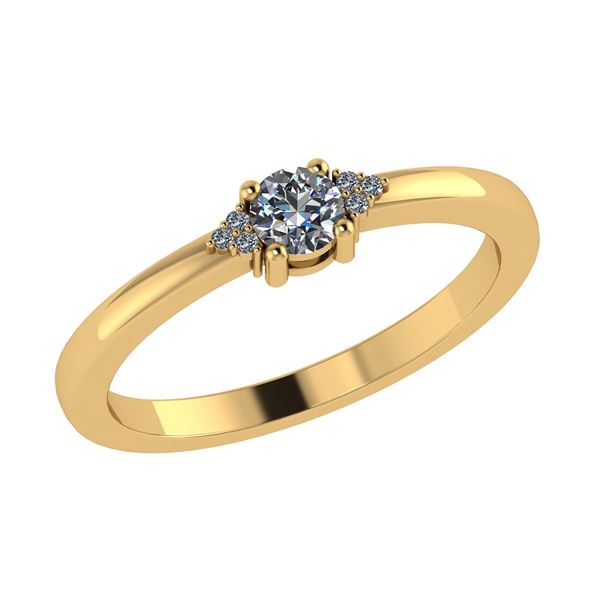 Certified 0.28 Ctw Diamond Engagement /Wedding 14K Yell