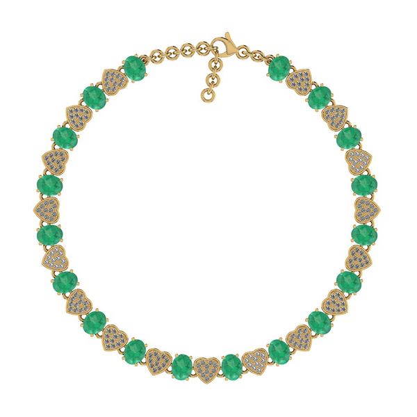 Certified 7.95 Ctw SI2/I1 Emerald And Diamond 14K Yello