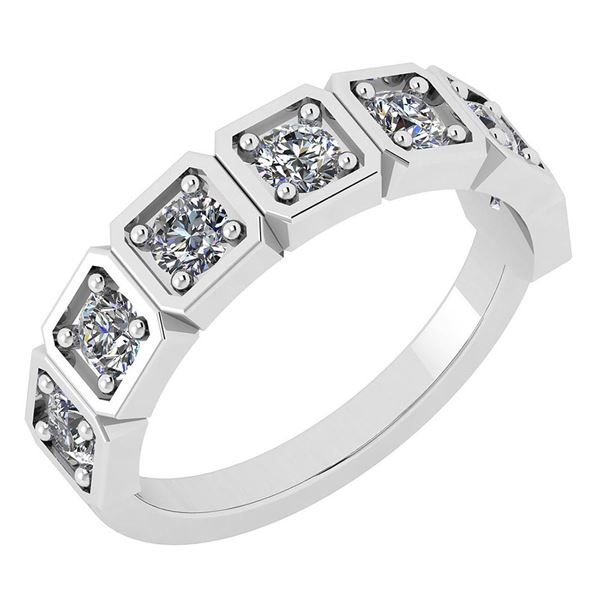 Certified 1.02 Ctw Diamond I1/I2 14K Yellow Gold Band R