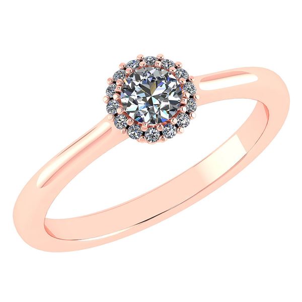 Certified 0.52 Ctw Diamond 14k Rose Gold Ring (VS/SI1)