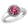 Image 1 : Certified 1.48 Ctw Pink Tourmaline And Diamond Wedding/