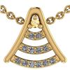 Image 1 : Certified 0.075 Ctw Citrine And Diamond 14k Yellow Gold