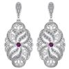 Image 1 : Certified 1.18 Ctw Amethyst And Diamond Wedding/Engagem
