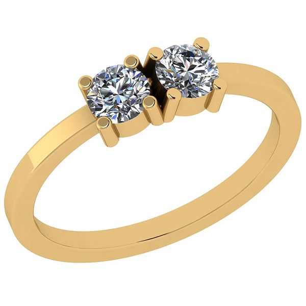 Certified 0.15 Ctw Diamond I1/I2 10k Yellow Gold Twiste