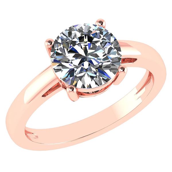 2.00 Ctw Diamond 14k Rose Gold Halo Ring VS/SI1