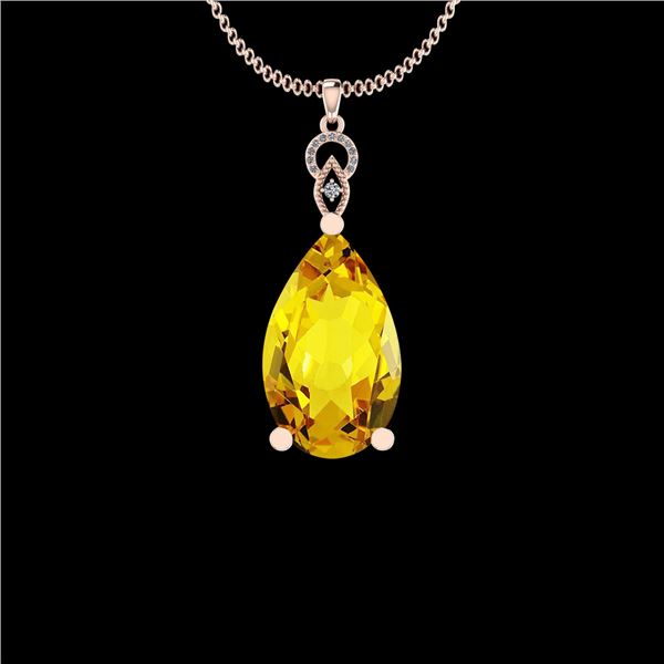 Certified 31.85 Ctw I2/I3 Lemon Topaz And Diamond 10K R