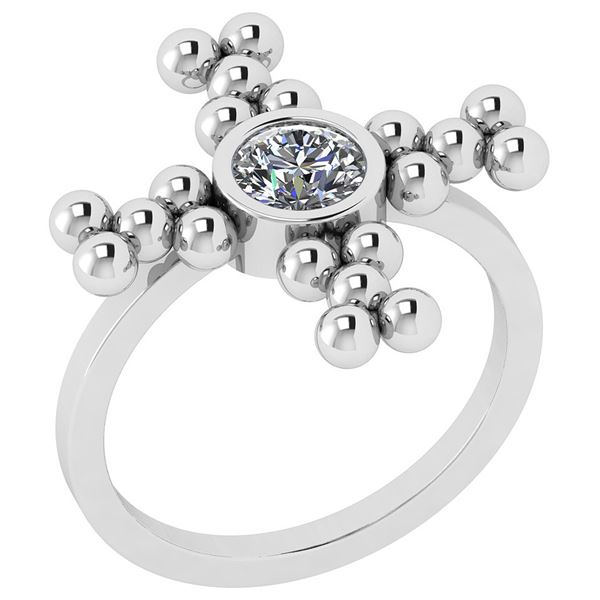 Certified 0.65 Ctw Diamond I1/I2 10k White Gold Solitai