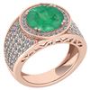 Image 1 : Certified 4.71 Ctw Emerald And Diamond VS/SI1 Unique En
