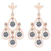 Image 1 : Certified 2.00 Ctw Diamond I1/I2 14K Rose Gold Dangling