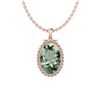 Image 1 : Certified 20.52 Ctw I2/I3 Green Amethyst And Diamond 10